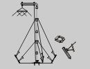 10 metre lightweight, air transportable aluminium mast - nylon guys