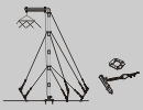 10 metre lightweight, air transportable aluminium mast - stainless steel guys